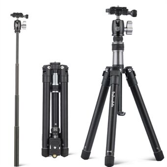 Q-160D 25cm Mini Folding Tripod Stand Monopod with 360° Panoramic Ball Head for Phone Sports Camera DSLR