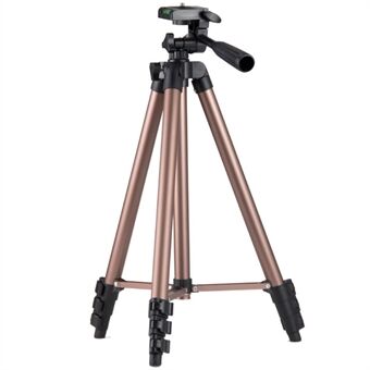 130cm Outdoor Photography Tripod Portable Telescopic Aluminum Alloy Tripod Camera Phone Live Streaming Stand