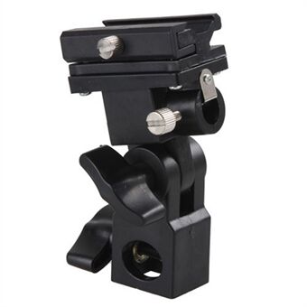 B Type Swivel Flash Hot Shoe Umbrella Holder Light Bracket Stand Mount Adapter for Studio Light