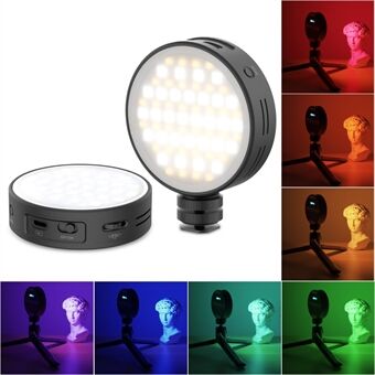 VIJIM R66 RGB Portable Rechargeable Round Camera Fill Light Photography LED Lamp