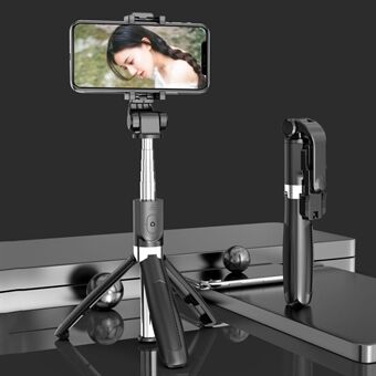 SELFIESHOW L01s Selfie Stick Tripod Extendable Bluetooth Monopod with 360 Degree Rotating Phone Clip and Remote Control