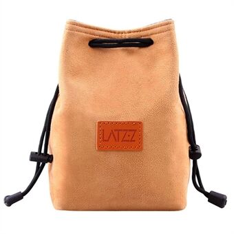 LATZZ Camera Drawstring Bag Vintage DSLR Camera Bag Soft Lens Daypack for Traveling, Size: S - Yellow