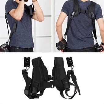 Camera Strap Adjustable Double Shoulder Harness Soft Pad Quick Rapid Sling Neck Belt for SLR Camera