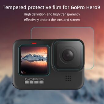 2 Sets Protective Film HD Tempered Glass Screen Protector for GoPro 9