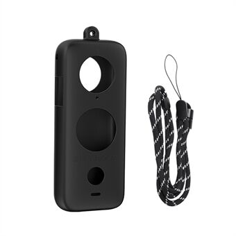 Lens Screen Protective Cover Silicone Sleeve with Lanyard for Insta360 One X2 Sports Camera