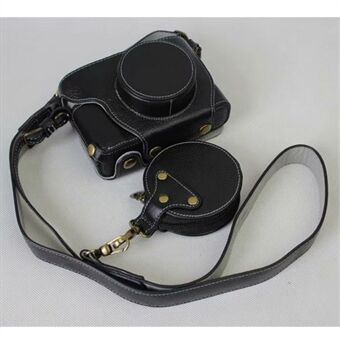 Genuine Leather Camera Protective Case Bag + Strap + Camera Lens Bag for Fujifilm X100F