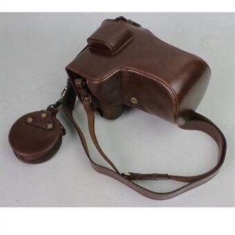 PU Leather Protective Bag + Strap + Camera Lens Bag for Sony ILCE-9 / A9 / A7RM3 A7RIII