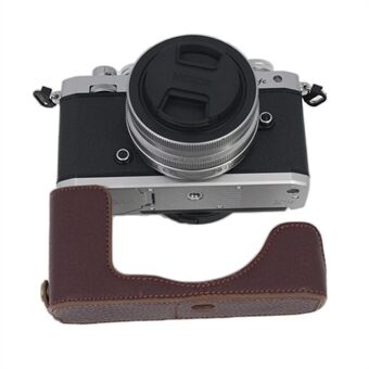 Genuine Leather Camera Bottom Case Protective Half Body Cover with Battery Opening for Nikon Z fc