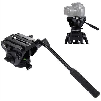 PULUZ PU3501 Tripod Pan Head, 360 ° Rotatable Hydraulic Damping Head with 1/4" and 3/8" Screw for DSLR Camera, Video Camcorders - Black