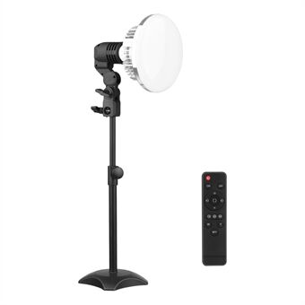 Tabletop Photography LED Lighting Kit with Durable 150W Light Bulb Dimmable 3200K-5500K + E27 Lamp Socket + Desktop Stand + Remote Control for Home Studio Photography - EU Plug