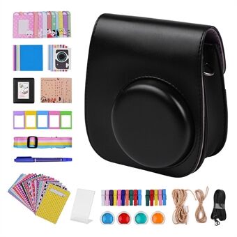 12-in-1 Instant Camera Accessories Bundle Kit for Fujifilm Instax Mini 11, Including Camera Bag / Camera Strap / Photo Album / Photo Clips / Photo Frame / Hanging String / Stickers / Pen / Filters