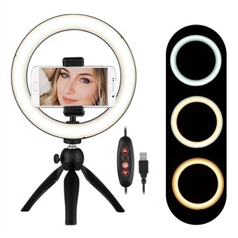 8.6-inch LED Ring Light 3 Light Modes and Dimmable Brightness Video Light Selfie Ring Light with Tripod Stand  for YouTube Video / Live Stream / Makeup