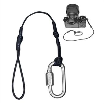 SLR Camera Carrying Strap Anti-Lost Drop Protection Safety Hanging Rope with Aluminum Alloy Buckle Hook