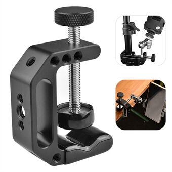 G-25 Universal G-Clamp 1 / 4\'\' and 3 / 8\'\' Thread Hole Quick Release Desktop Mount Holder Clip for Photo Photography