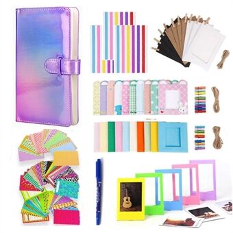 For FujiFilm Instax Mini 12 / 11 / 9 / 8+ / 8 10-in-1 Colorful Bundle Kit Accessories Includes Photo Album, Hang Frames, Border Stickers