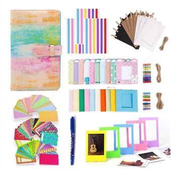 For FujiFilm Instax Mini 12 / 11 / 9 / 8+ / 8 10-in-1 Colorful Bundle Kit Accessories Includes Photo Album, Hang Frames, Border Stickers