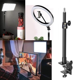 C042 Desktop Telescopic Camera Phone Holder Bracket Aluminum Alloy Clip-on Photography Fill Light Bracket