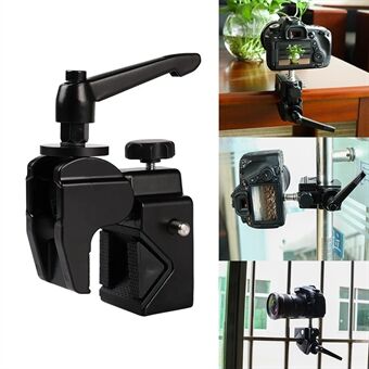 J032 Desktop Bedside Metal Camera Clamp Mount for Photography Anti-Shock Crab Clip SLR Camera Phone Mount Holder