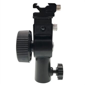 E037 Aluminum Alloy D Type Flash Shoe Umbrella Holder Mount Light Stand Swivel Bracket