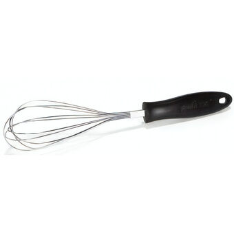 Whisk 28 x 6 cm stainless steel silver / black