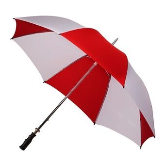 Umbrella hand that opens 120 cm white / red